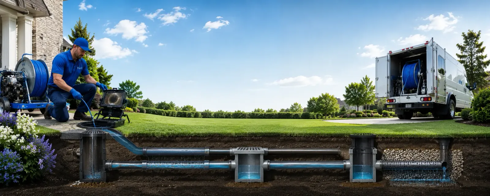 Outdoor drain cleaning information for Manns Choice, PA